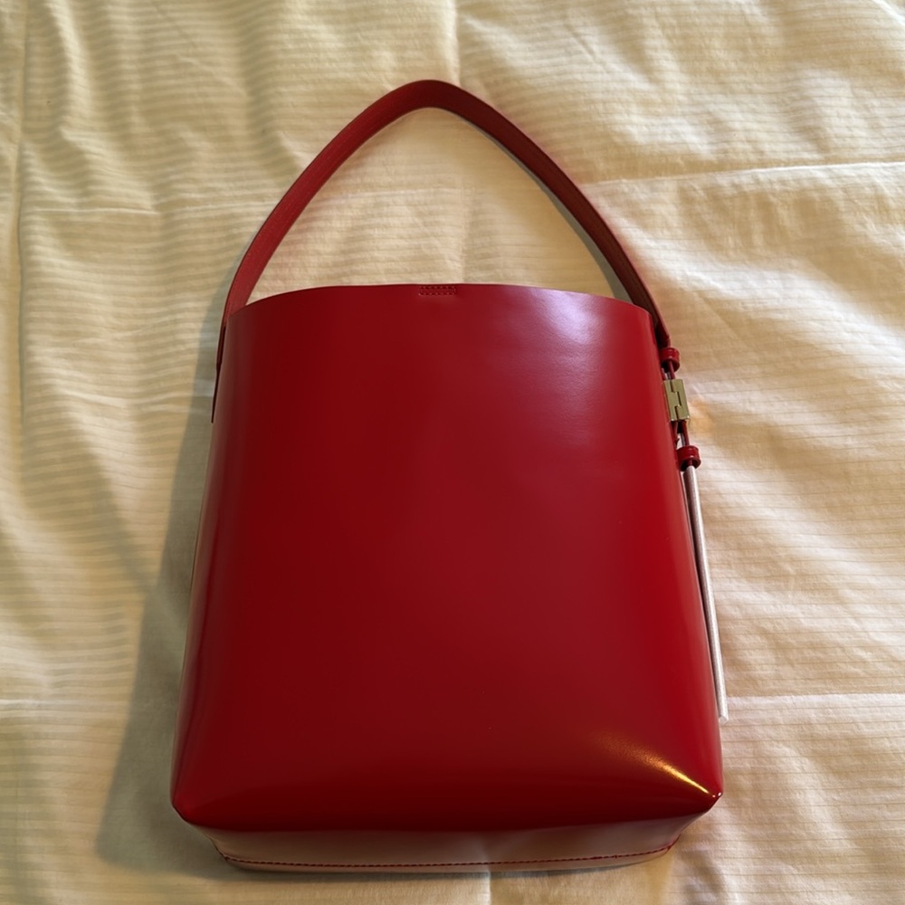 NWT J. Crew Edie Bucket Bag in Red